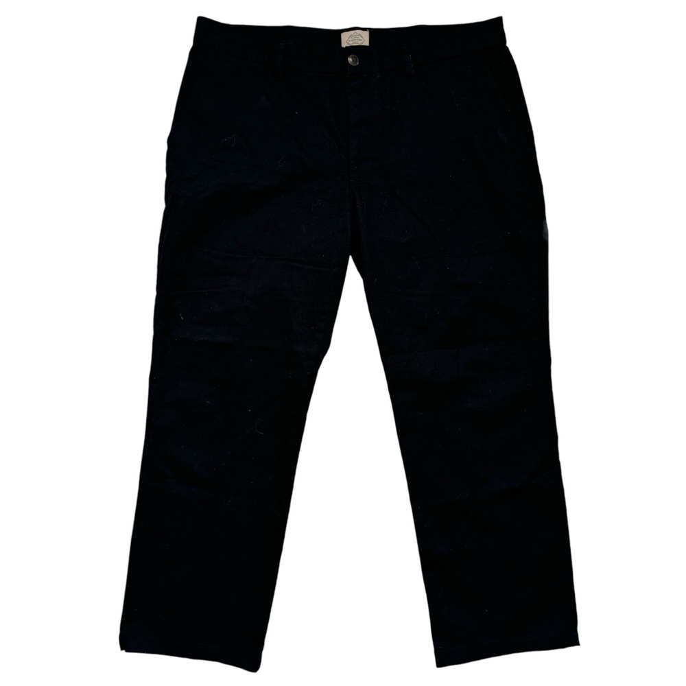 St Johns Bay Mens Black Button Closure Cotton Blend Pants Size 38X29